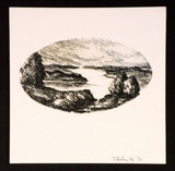 Artist: Keeling, David. | Title: (landscape). | Date: 1996 | Technique: lithograph, printed in colour, from two stone plates | Copyright: This work appears on screen courtesy of the artist and copyright holder