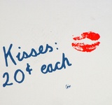 Artist: MACKINOLTY, Chips | Title: Kisses: 20 cents each | Technique: screenprint, printed in colour, from multiple stencils