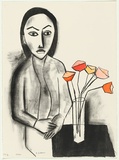 Artist: Dickerson, Robert. | Title: Poppies | Date: 1999, February | Technique: lithograph, printed in black ink, from one stone; hand-colured
