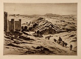 Artist: LINDSAY, Lionel | Title: Avila | Date: 1926 | Technique: drypoint, printed in brown ink with plate-tone, from one plate | Copyright: Courtesy of the National Library of Australia
