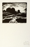 Artist: Clifton, Nancy. | Title: The centre. | Date: 1980 | Technique: woodcut, printed in black ink, from one block