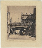 Artist: LINDSAY, Lionel | Title: Argyle Cut. | Date: 1923 | Technique: etching, printed in black ink, from one plate | Copyright: Courtesy of the National Library of Australia