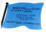 Artist: MERD INTERNATIONAL | Title: Nicholson Street Gallery. Inaugural show. Photos - Rose O'Donell, Clothwork - Jill Yates | Date: 1983 | Technique: screenprint