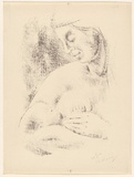 Artist: MACQUEEN, Mary | Title: Mother and child | Date: 1961-62 | Technique: lithograph, printed in brown ink, from one plate | Copyright: Courtesy Paulette Calhoun, for the estate of Mary Macqueen