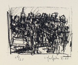 Artist: Halpern, Stacha. | Title: not titled [Paris scene] | Date: 1965, November | Technique: lithograph, printed in black ink, from one stone [or plate]