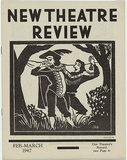 Artist: Bucklow, J.E. | Title: (frontcover) New theatre review: February-March 1947. | Date: February-March 1947 | Technique: linocut, printed in black ink, from one block; letterpress text
