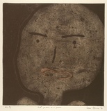 Artist: Bowen, Dean. | Title: Self-portrait as a potato | Date: 1991 | Technique: etching, printed in brown and black ink, from two plates