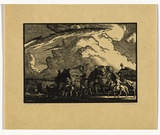 Artist: Mahoney, Will. | Title: Caravans | Date: 1931 | Technique: wood-engraving, printed in black ink, from one block