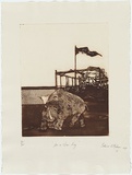 Artist: McMahon, Bettina. | Title: On a clear day | Date: 1978 | Technique: etching and aquatint, printed in black ink, from one plate; gouache addition