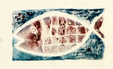 Artist: Brash, Barbara. | Title: (Fish). | Date: c.1955 | Technique: linocut, printed in colour, from three blocks