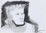 Artist: Burns, Peter. | Title: Head of a knight. | Date: 1958 | Technique: photocopy, printed in black ink | Copyright: © Peter Burns