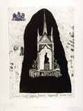 Artist: Moore, Mary. | Title: Albert's Memorial | Date: 1980 | Technique: etching, engraving and aquatint printed in colour from two plates | Copyright: © Mary Moore