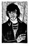 Artist: Clifton, Nancy. | Title: Young man. | Date: 1979 | Technique: woodcut, printed in black ink, from one block