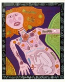 Artist: HANRAHAN, Barbara | Title: Flying mother | Date: 1976 | Technique: screenprint, printed in colour, from 15 stencils