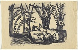 Artist: Cilento, Margaret. | Title: In the park. | Date: 1954 | Technique: lithograph, printed in black ink, from one stones [or plates],