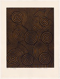 Artist: Jagamara, Kumantje (Michael Nelson). | Title: Untitled (1). | Date: 2007 | Technique: open-bite and aquatint, relief roll, printed in black and brown ink, from two plates