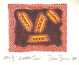 Artist: Bowen, Dean. | Title: Ladder icon | Date: 1989 | Technique: lithograph, printed in colour, from three stones