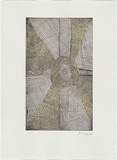 Artist: Apuatimi, Jean Baptiste (Pulukatu) | Title: Kulama | Date: 1999, May-June | Technique: etching, printed in colour in intaglio and relief, from one plate and one stencil | Copyright: © Jean Baptist Apuatimi, Licensed by VISCOPY, Australia