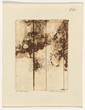 Artist: WILLIAMS, Fred | Title: Landscape panel. Number 8 | Date: 1962 | Technique: engraving, drypoint, sugar aquatint, printed in black ink, from one zinc plate | Copyright: © Fred Williams Estate