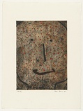 Artist: Bowen, Dean. | Title: Head | Date: 1991 | Technique: aquatint, scraping and burnishing, printed in colour, from multiple plates; handcoloured