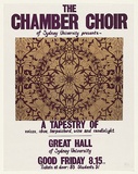 Artist: EARTHWORKS POSTER COLLECTIVE | Title: The Chamber Choir of Sydney University | Date: 1976 | Technique: screenprint, printed in colour, from two stencils