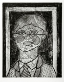 Artist: HANRAHAN, Barbara | Title: Boy | Date: 1987 | Technique: etching, printed in black ink with plate-tone, from one plate