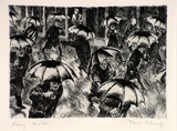Artist: Scharf, Theo. | Title: Rainy weather. | Date: (1922-23) | Technique: etching and aquatint, printed in black ink, from one plate | Copyright: © The Estate of Theo Scharf.