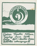 Artist: MACKINOLTY, Chips | Title: Sebastian Hardie live!! Union Theatre | Date: 1976 | Technique: screenprint, printed in green ink, from one stencil