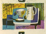 Artist: Hood, Kenneth. | Title: Still life | Date: 1953 | Technique: iinocut, printed in colour, from multiple blocks