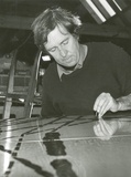 Artist: Heath, Gregory. | Title: Portrait of Max Miller, Australian printmaker, 1989 | Date: 1989