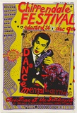 Artist: WORSTEAD, Paul | Title: Chippendale Festival - Dance, Mental as anything | Date: 1978 | Technique: screenprint, printed in colour, from four stencils | Copyright: This work appears on screen courtesy of the artist