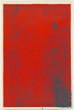 Artist: WORSTEAD, Paul | Title: not titled [orange background, blue dots]. | Date: 1972 | Technique: screenprint, printed in colour, from two stencils, | Copyright: This work appears on screen courtesy of the artist