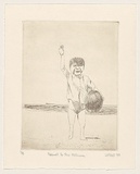 Artist: Hall, Wayne. | Title: Farewell to this millennium | Date: 1999 | Technique: etching, printed in sepia ink, from one plate
