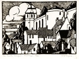 Artist: Syme, Eveline | Title: The Castle Chapel, Amboise | Date: c.1928 | Technique: wood-engraving, printed in black ink, from one block