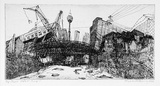 Artist: Rooney, Elizabeth. | Title: Fig Street 1986 | Date: 1986 | Technique: etching, aquatint printed in black ink with plate-tone, from one  plate
