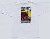Title: T-shirt: Transport Workers Union. | Date: 1990 | Technique: screenprint, printed in colour, from multiple stencils