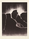 Artist: EWINS, Rod | Title: Kilaueau. | Date: 1990, August-September | Technique: spray-can and aquatint, printed in black ink, from one steel plate