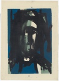 Artist: MADDOCK, Bea | Title: Jester | Date: 1961 | Technique: lithograph, printed in blue, green and black inks, from three stones