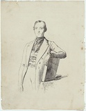 Artist: NICHOLAS, William | Title: The school master (D. Patterson) | Date: 1847 | Technique: pen-lithograph, printed in black ink, from one zinc plate