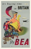 Artist: Bainbridge, John. | Title: Fly B.E.A.: it's buying time in Britain. | Date: (1954-55) | Technique: photo-lithograph