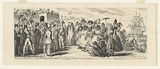 Artist: Cruikshank, George. | Title: Probable effects of over female emigration, or Importing the fair sex from the Savage Islands in consequence of exporting all our own to Australia!!!!!'. | Date: 1851 | Technique: etching and roulette, printed in black ink, from one steel plate