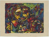 Artist: David, Allen. | Title: Head. | Date: 1952 | Technique: screenprint, printed in colour, from seven stencils