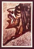 Artist: de Kesler, Thomas. | Title: Head of Christ. | Date: 1962 | Technique: linocut, printed in colour, from four blocks | Copyright: © Thomas de Kessler