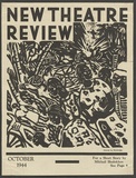 Artist: Bainbridge, John. | Title: (frontcover) New theatre review: October 1944. | Date: 1944 | Technique: linocut, printed in black ink, from one block; letterpress text
