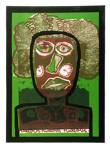 Artist: HANRAHAN, Barbara | Title: Hideous | Date: 1967 | Technique: lithograph, printed in colour, from four plates