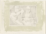 Artist: White, Susan Dorothea. | Title: The retired mechanic | Date: 1978 | Technique: lithograph, printed in colour, from one stone
