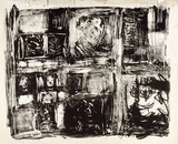 Artist: Halpern, Stacha. | Title: not titled [Series of faces] | Date: c.1963 | Technique: lithograph, printed in black ink, from one stone [or plate]