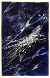 Artist: Gould, Strom. | Title: Night cry | Date: c.1960 | Technique: deep etch, printed in relief and intaglio in blue ink, from one plate