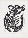 Artist: Hobson, Silas. | Title: Kantapuku | Date: 1998, April | Technique: linocut, printed in black ink, from one block
