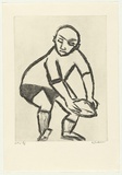 Artist: Dickerson, Robert. | Title: The football | Date: 2000, July | Technique: sugar-lift etching and aquatint, printed in black ink, from one zinc plate